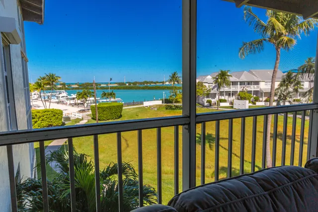 a view of city from a balcony