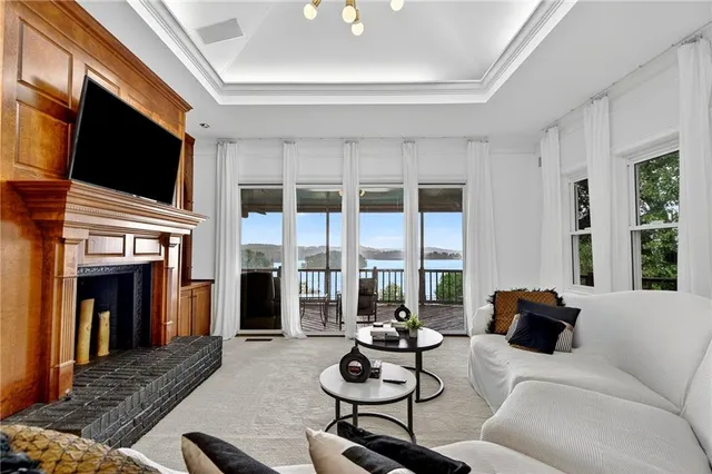 a view of a balcony with wooden floor and stairs