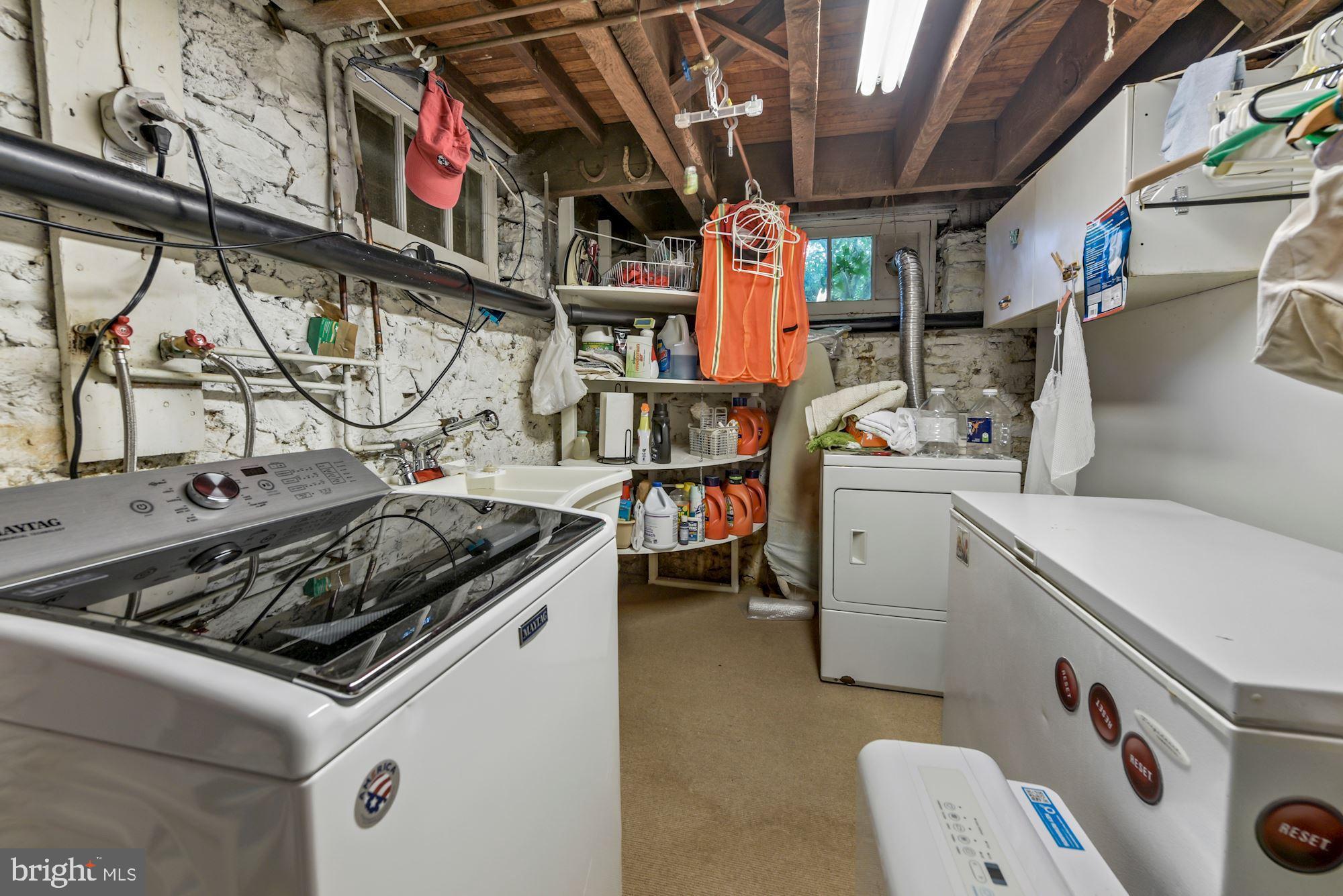 300 North Stanwick Road Moorestown, NJ 08057 - Photo 25 of 32 Laundry room with extra refrigerator and Freezer