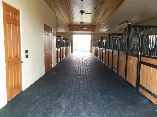 a view of gallery with stairs
