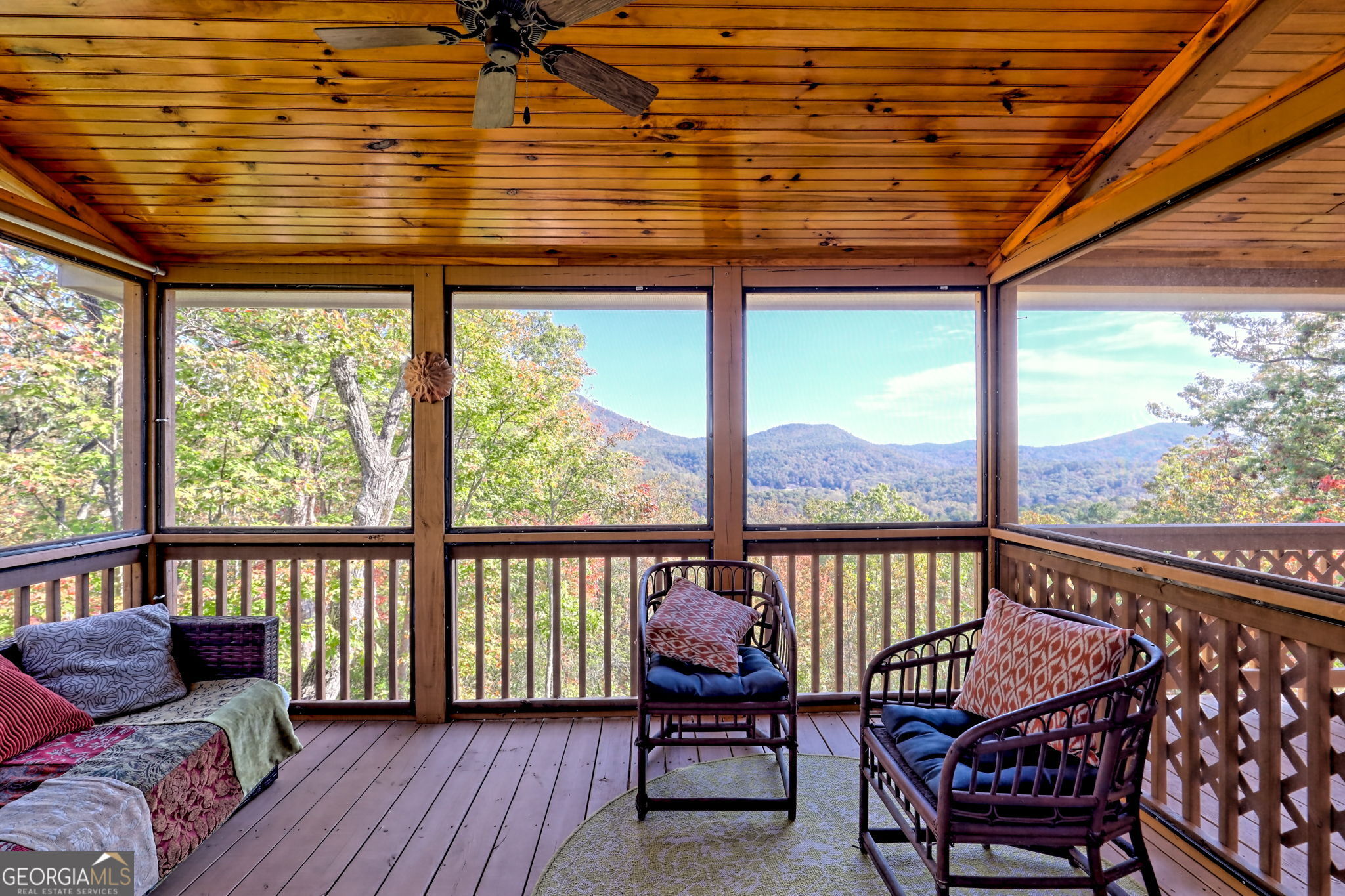 557 Walnut Grove Lane Tiger, GA 30576 - Photo 27 of 75 a view of a balcony with furniture