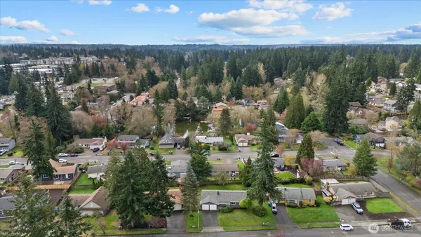 an aerial view of multiple house