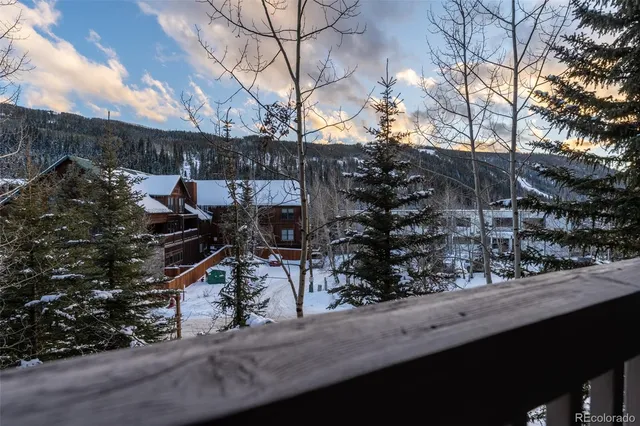 a view of a bench in a balcony