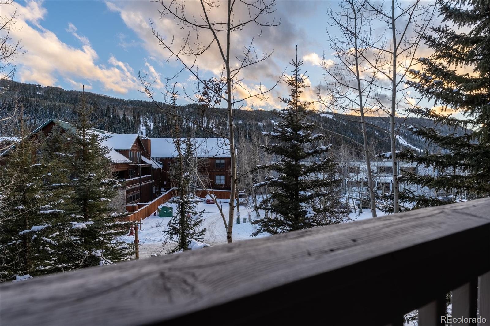 135 Dercum Drive, Unit 8595 Keystone, CO 80435 - Photo 20 of 33 a view of a bench in a balcony