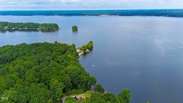 a view of a lake with a mountain and a lake view
