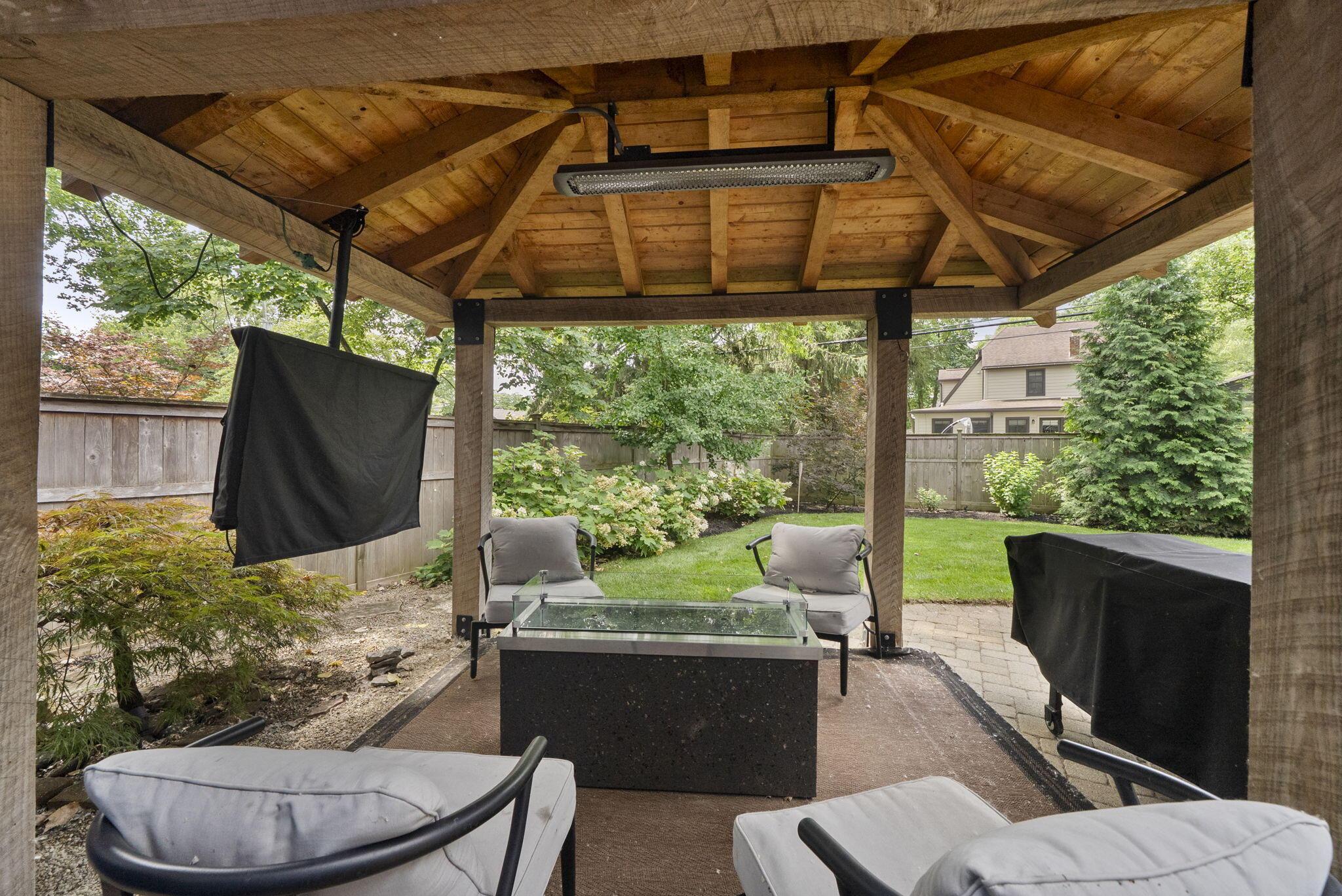 1851 Berkshire Road Columbus, OH 43221 - Photo 87 of 125 Gazebo and gas firepit