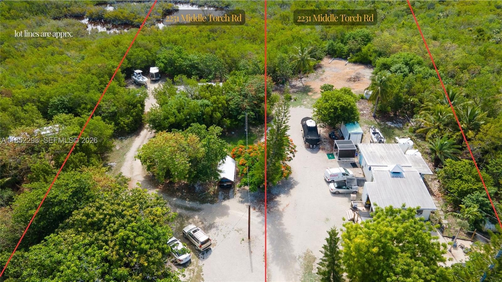 2231 Middle Torch Road Summerland Key, FL 33042 - Photo 33 of 36 an aerial view of residential house with outdoor space and trees all around