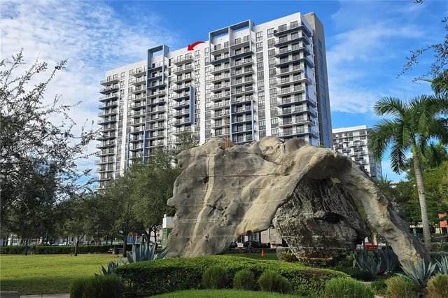 a front view of a building