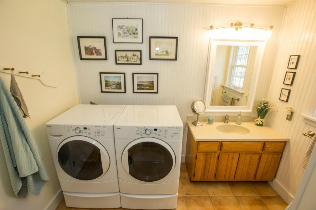 8 Hackelton Road Chamberlain, ME 04541 - Photo 17 of 28 Laundry in Bathroom with Tile Floors