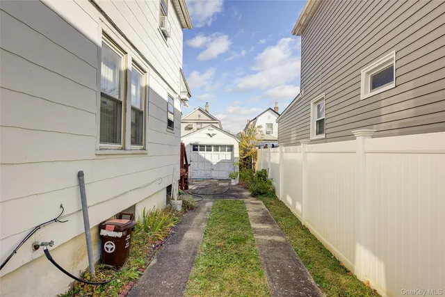 a front view of a house with swing