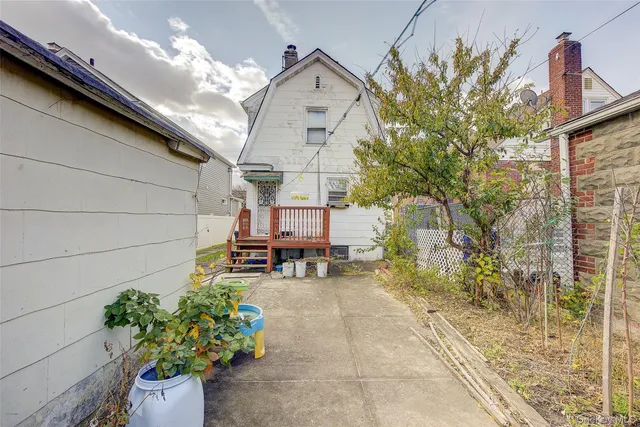 a view of wooden balcony