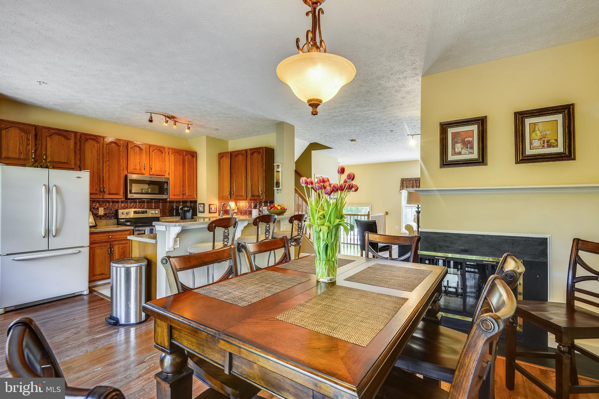 Dining Area With Chandelier