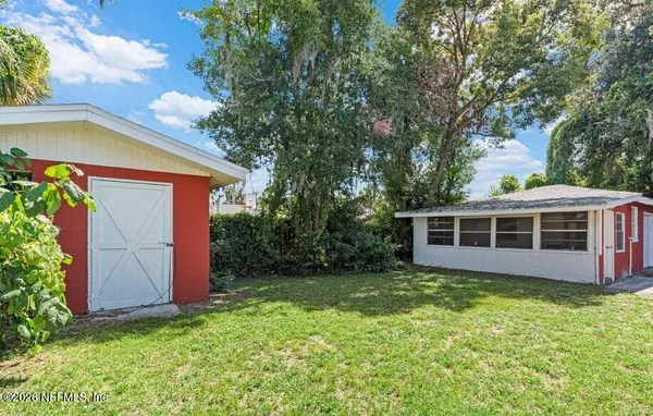 a view of house with backyard