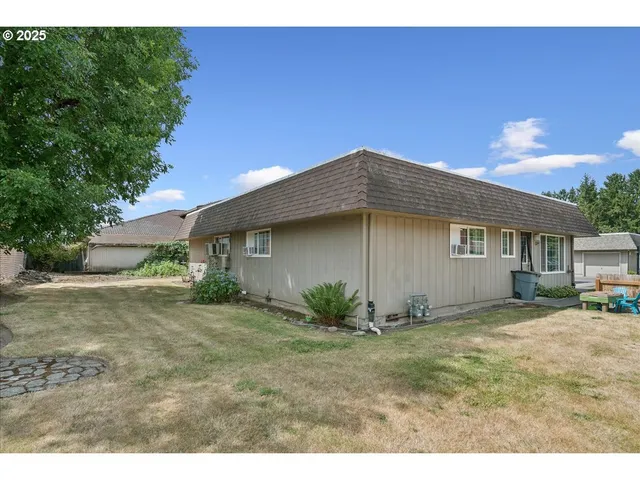 a backyard of a house