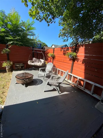 a view of a outdoor seating area