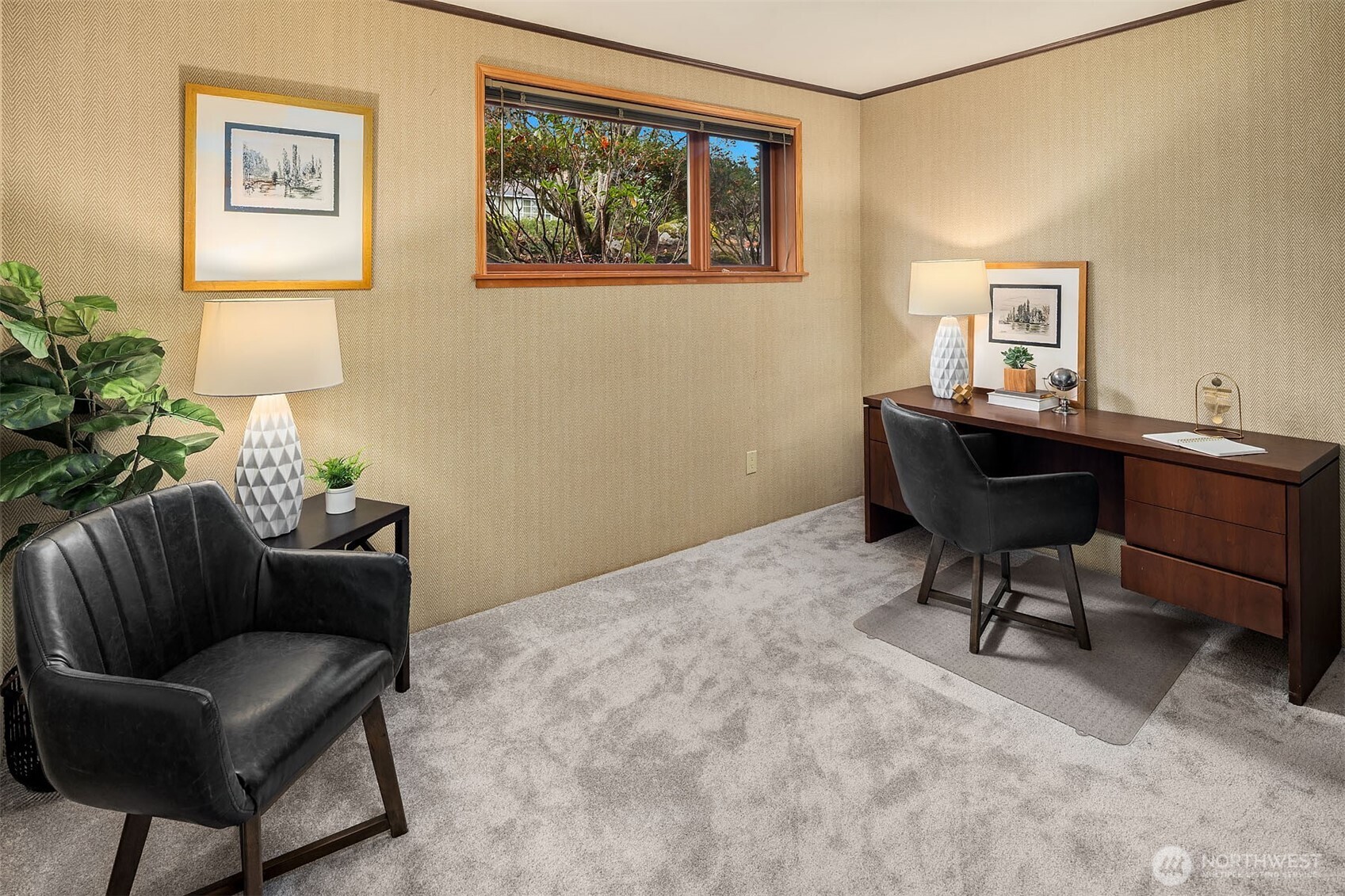 1718 128th Avenue Southeast Bellevue, WA 98005 - Photo 22 of 40 a workspace with furniture and window