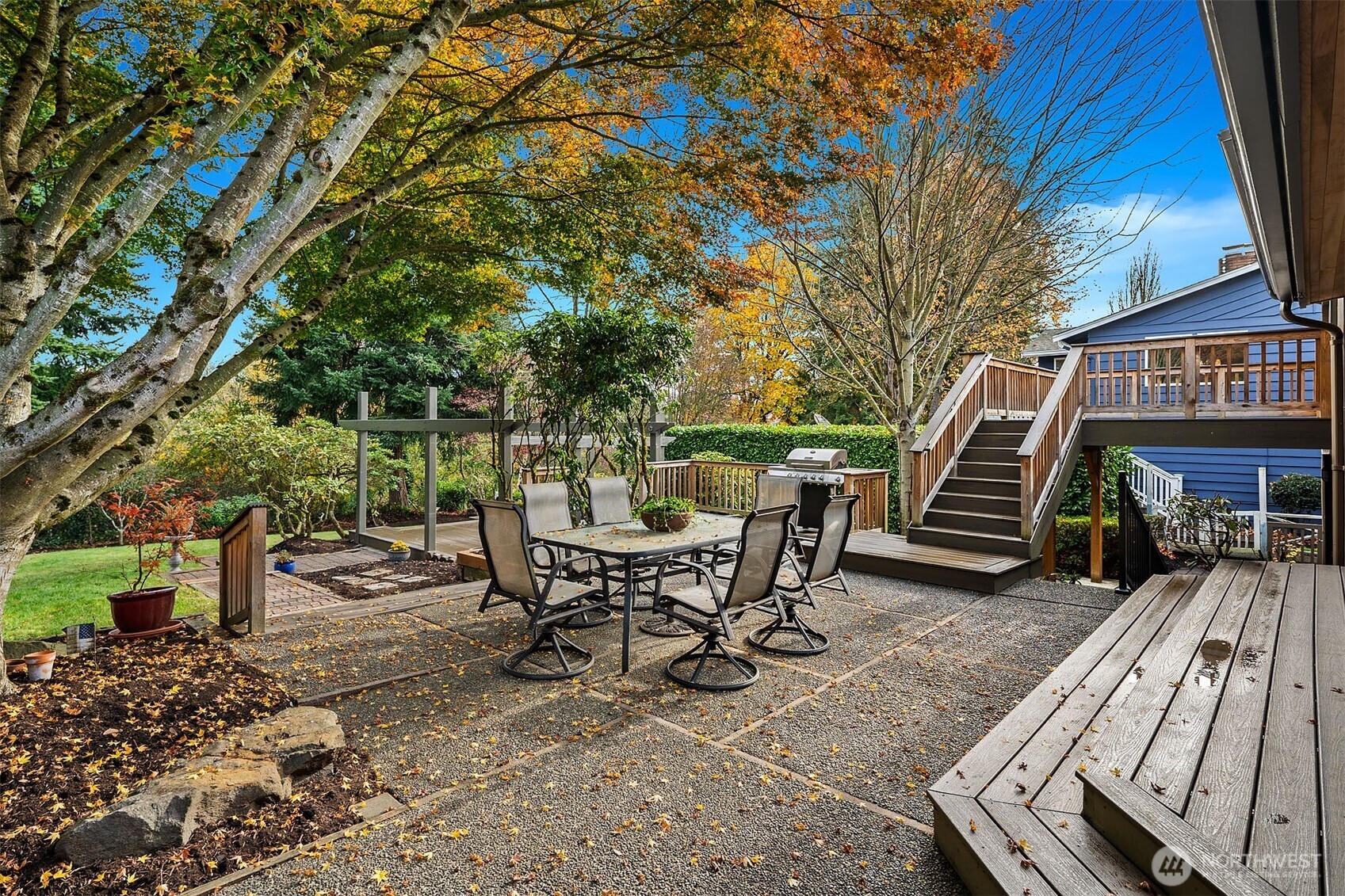 1718 128th Avenue Southeast Bellevue, WA 98005 - Photo 27 of 40 a view of a backyard with sitting area