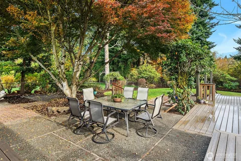 a view of a tables and chairs in the patio