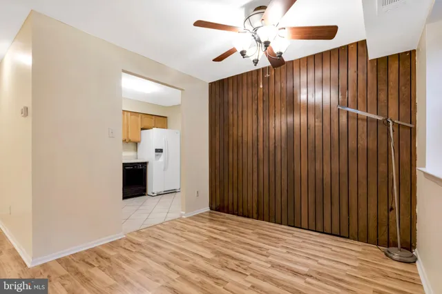 a view of a livingroom with a hardwood floor
