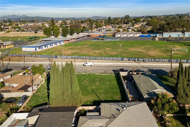 an aerial view of a city