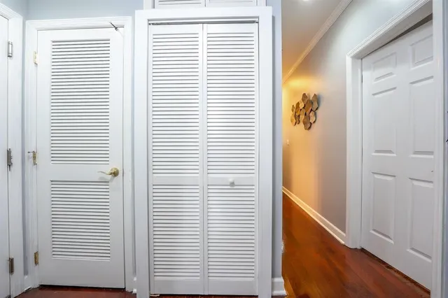 a view of a bathroom with a window