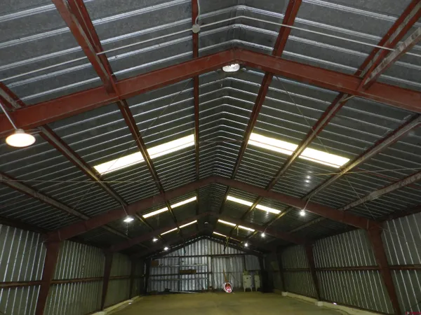 a view of a garage