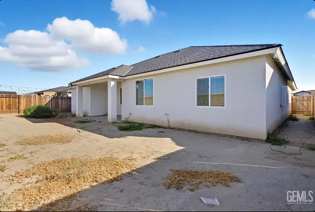 a backyard of a house