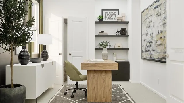 a view of entryway with seating area