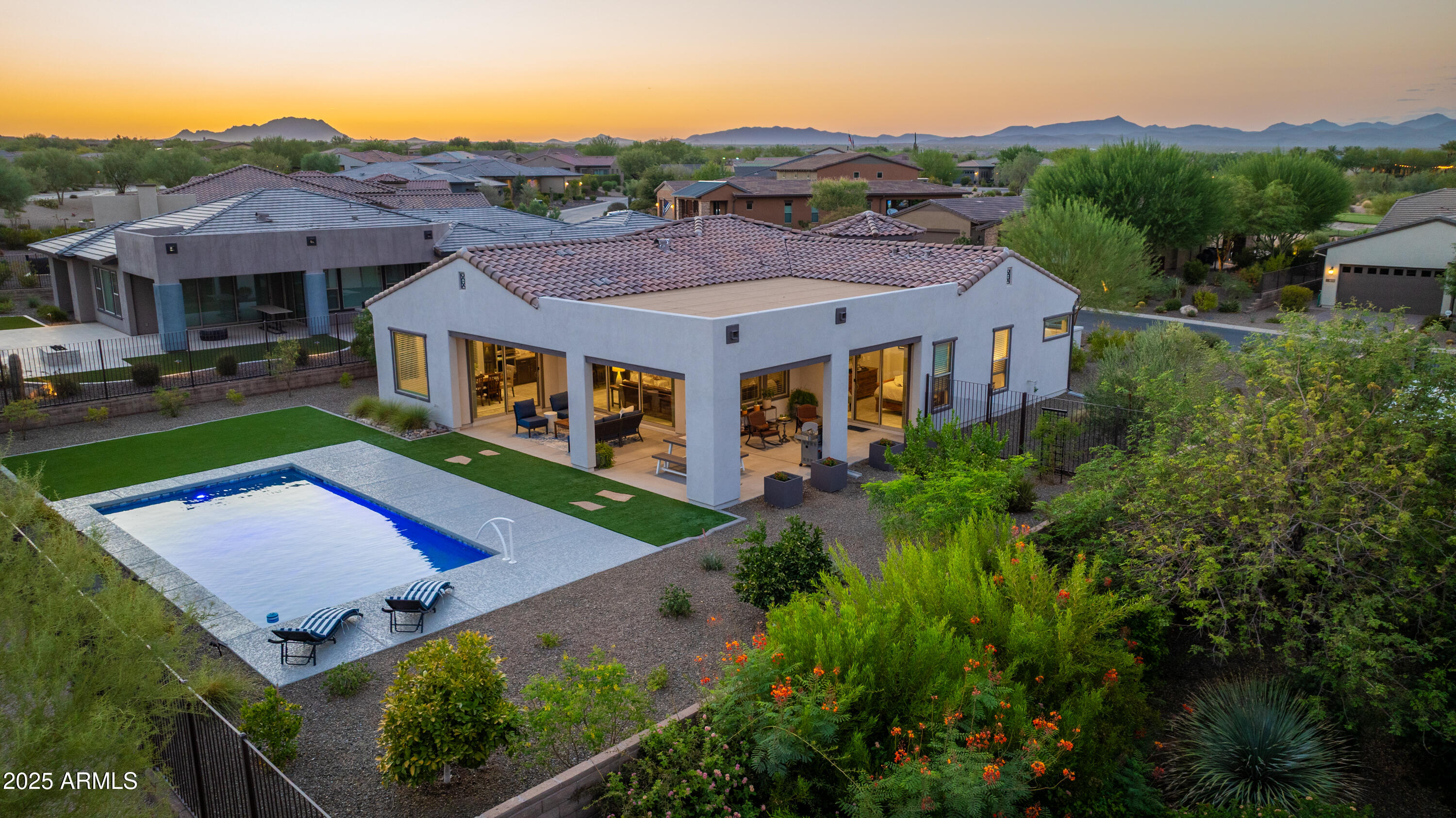 17621 Blaze Lane Rio Verde, AZ 85263 - Photo 46 of 57 an aerial view of residential houses with outdoor space and trees