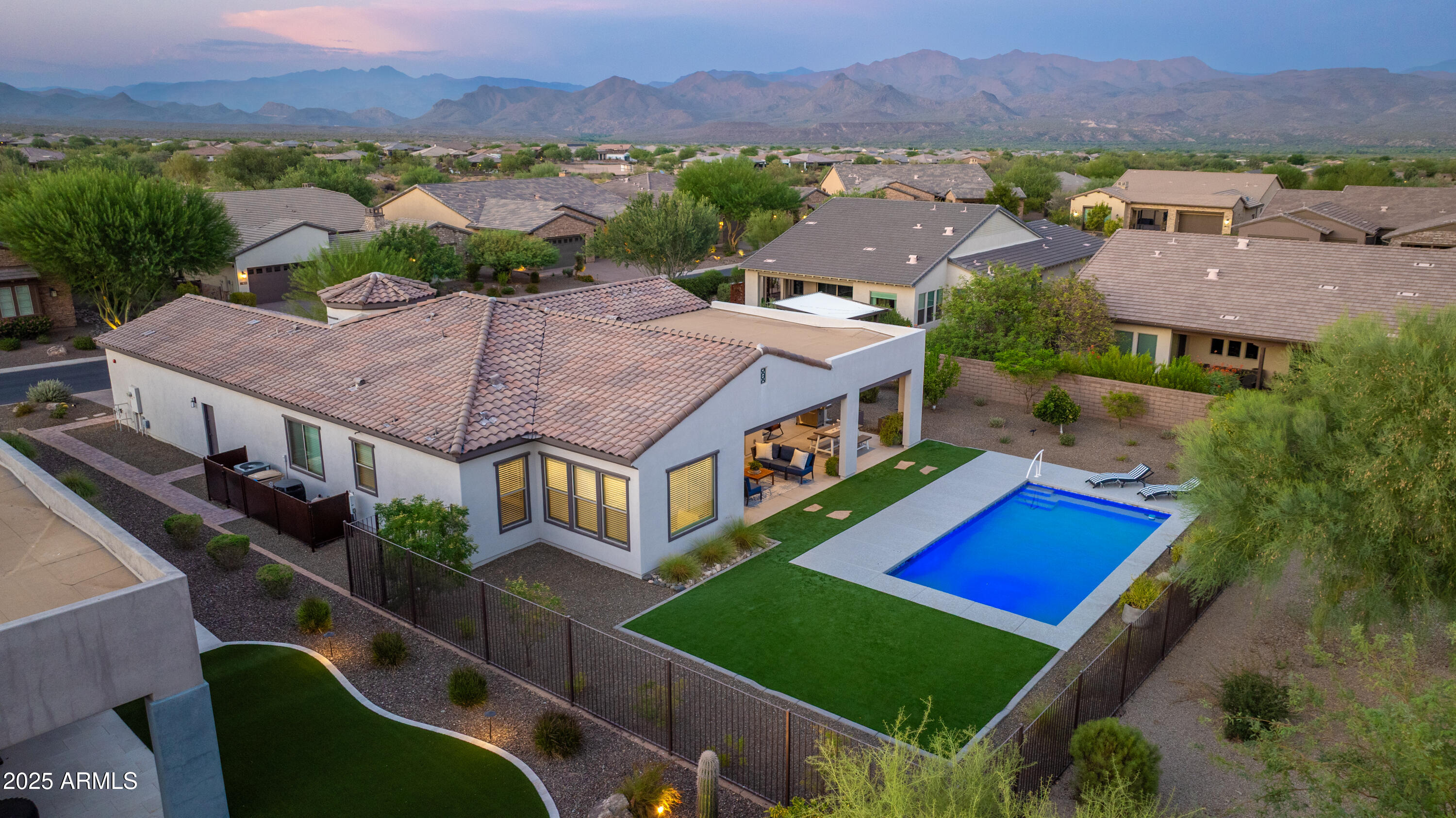 17621 Blaze Lane Rio Verde, AZ 85263 - Photo 47 of 57 an aerial view of a house with pool