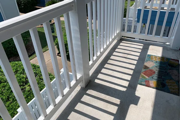 a view of stairs with wooden floor