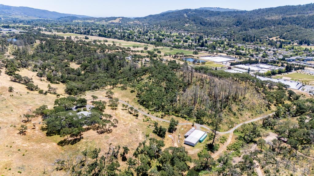 6707 Badger Creek Road Santa Rosa, CA 95409 - Photo 48 of 53 an aerial view of residential house and green space