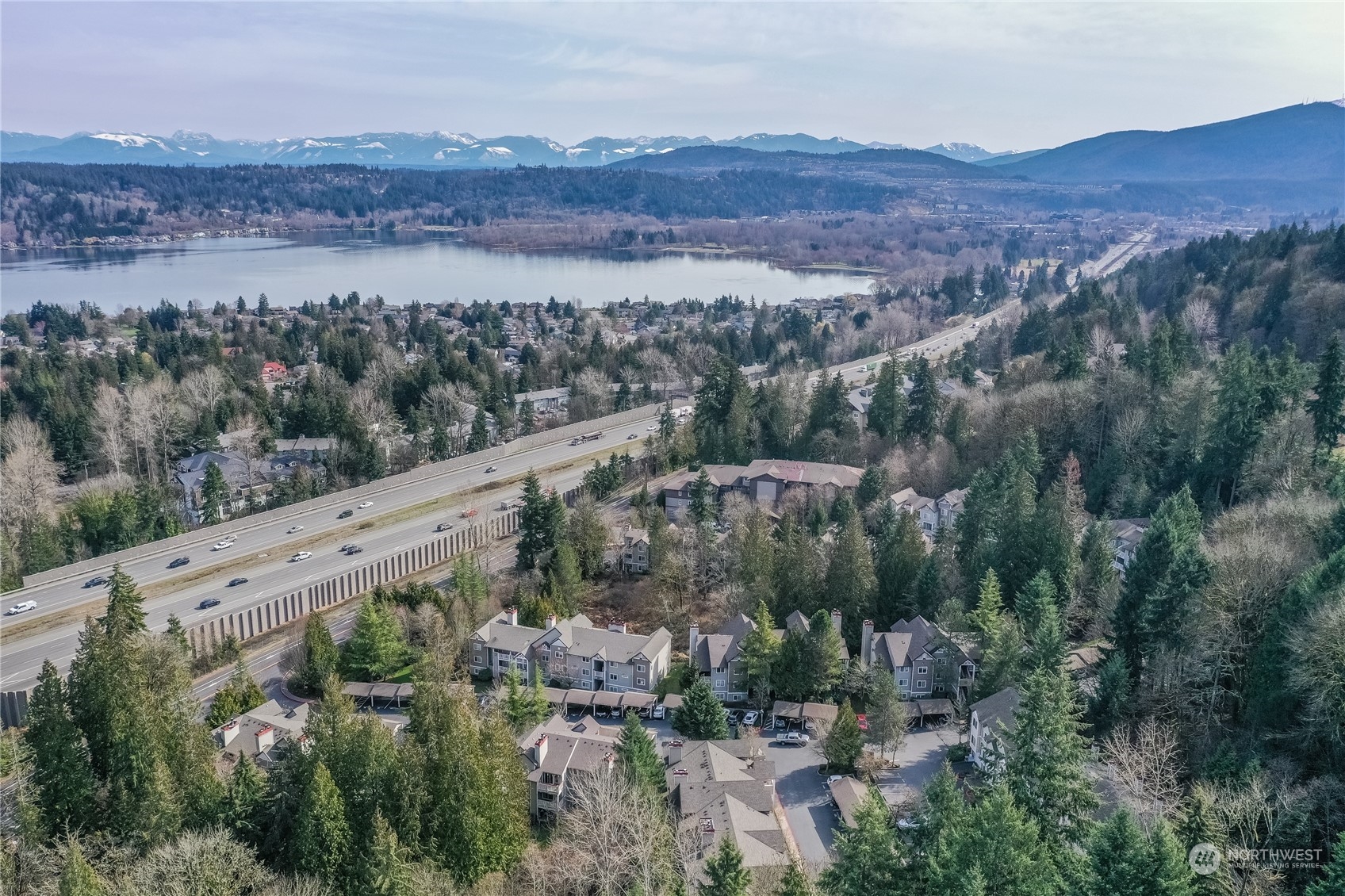 18501 Southeast Newport Way, Unit H236 Issaquah, WA 98027 - Photo 25 of 25 an aerial view of residential house and green space