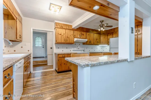 a view of a city with an ocean