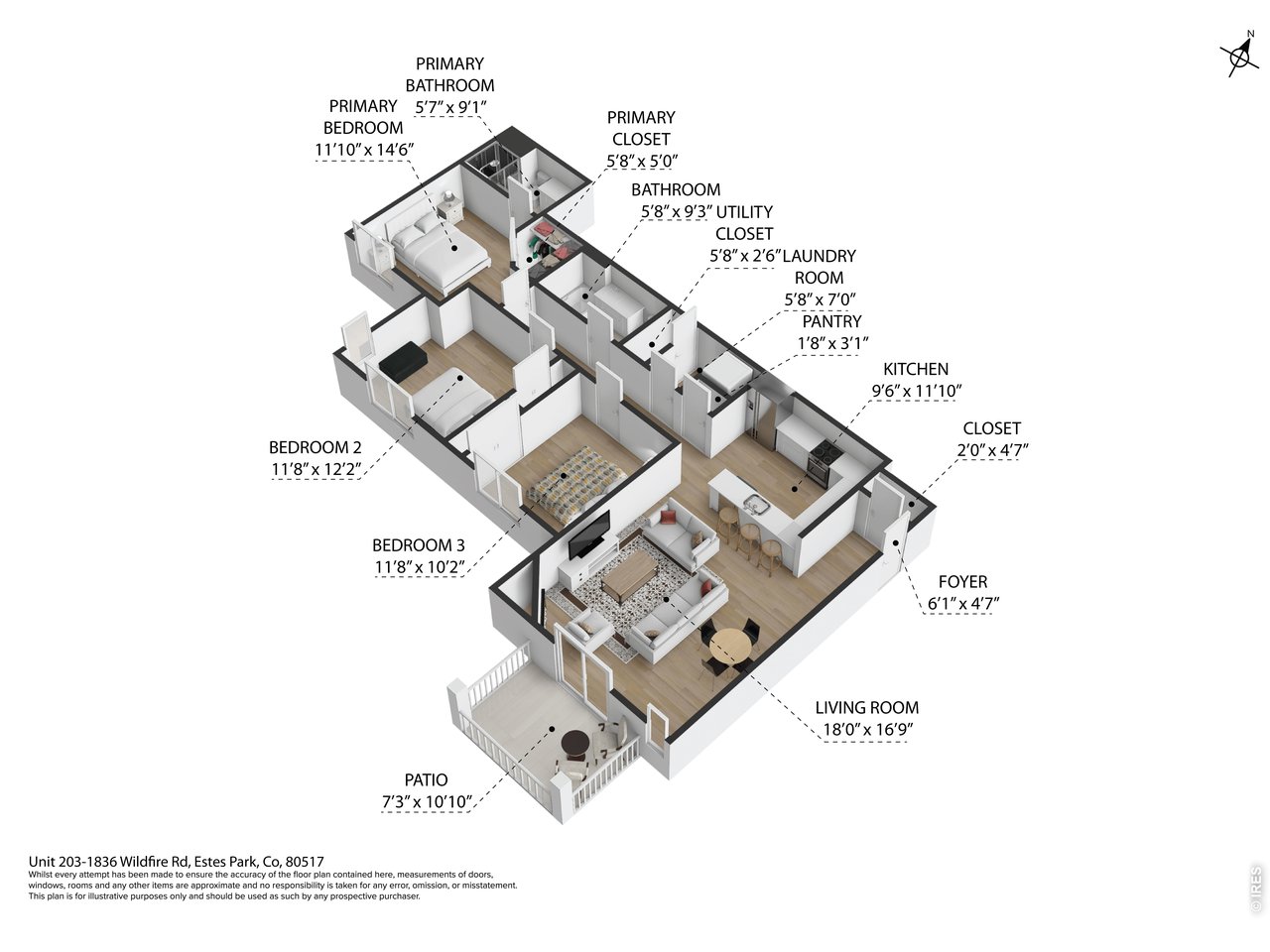 1836 Wildfire Road, Unit 203 Estes Park, CO 80517 - Photo 29 of 30 3D floorplans