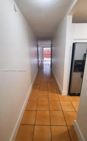 a hallway with window