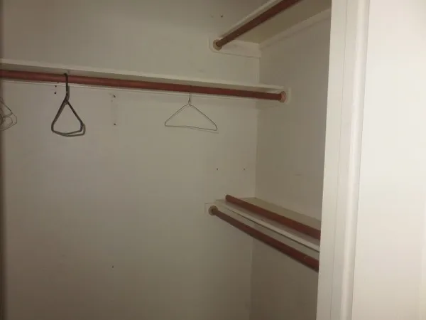 a close up view of racks on the wall
