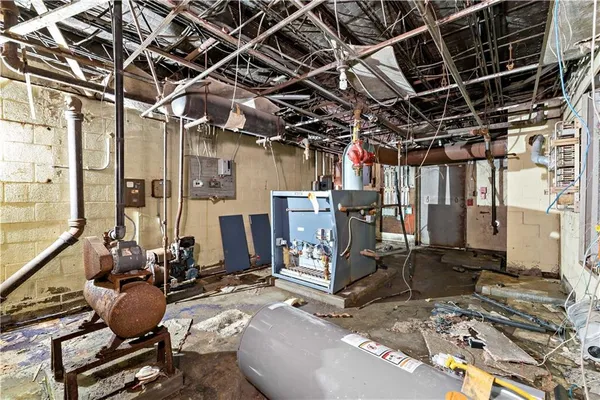 a room with gym equipment