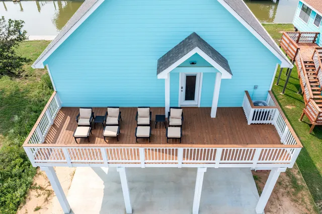 a view of a lake from a balcony