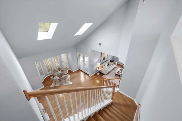 a view of a balcony furniture