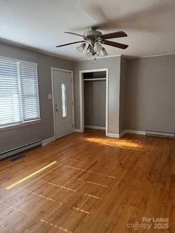 a view of a livingroom with a staircase