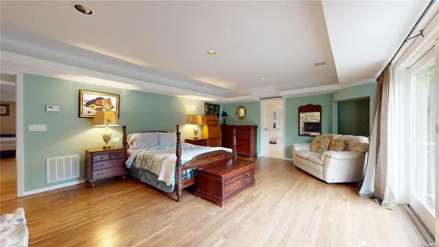 a living room with furniture and a couch