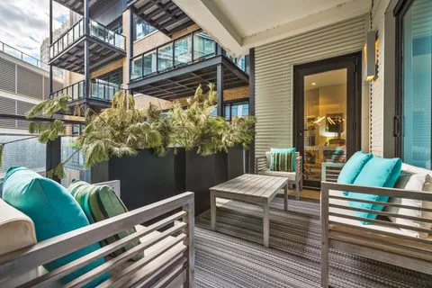 a view of outdoor seating space