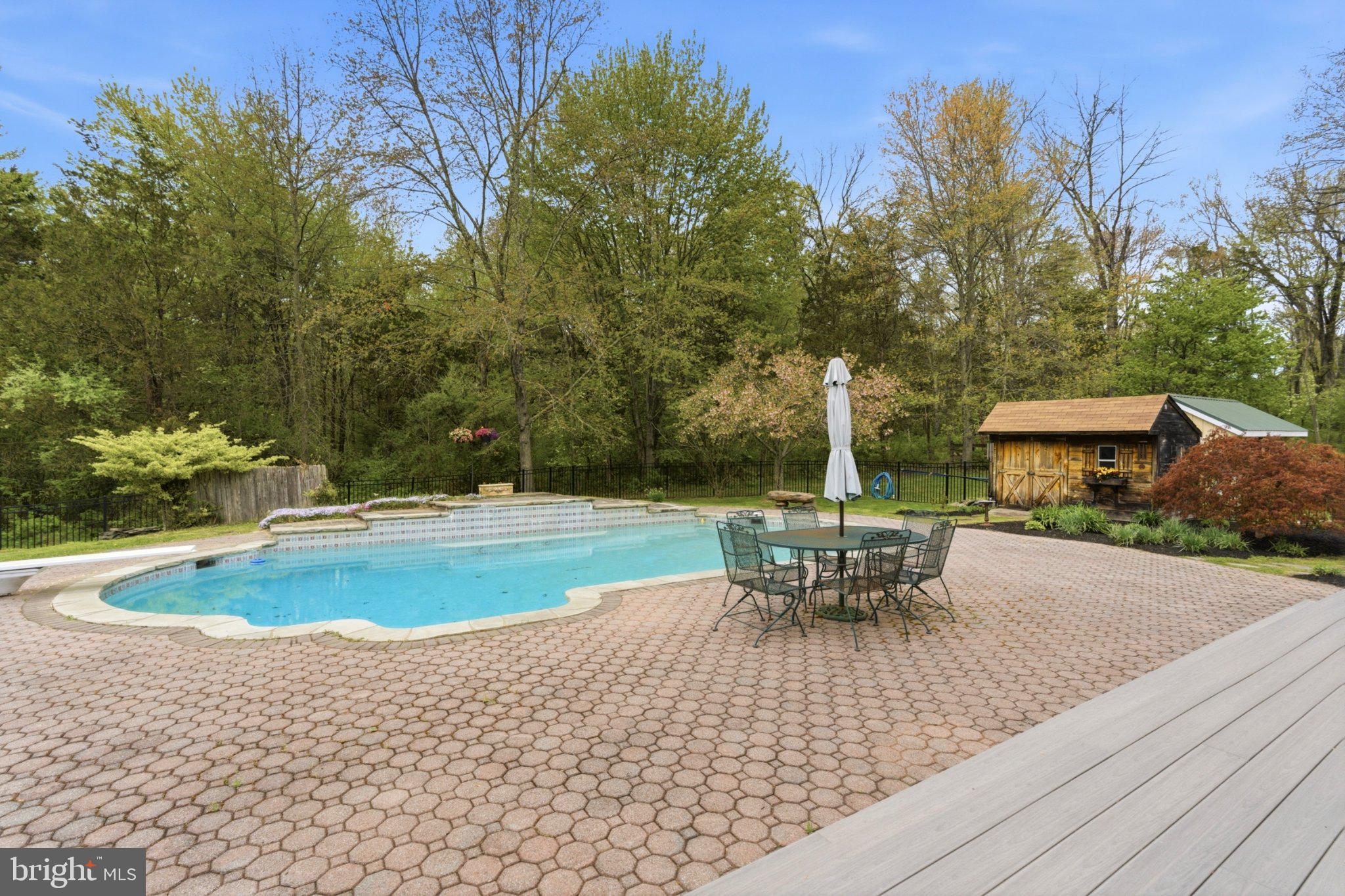 112 Stony Brook Road Hopewell, NJ 08525 - Photo 40 of 69 Tranquil poolside with paver patio..