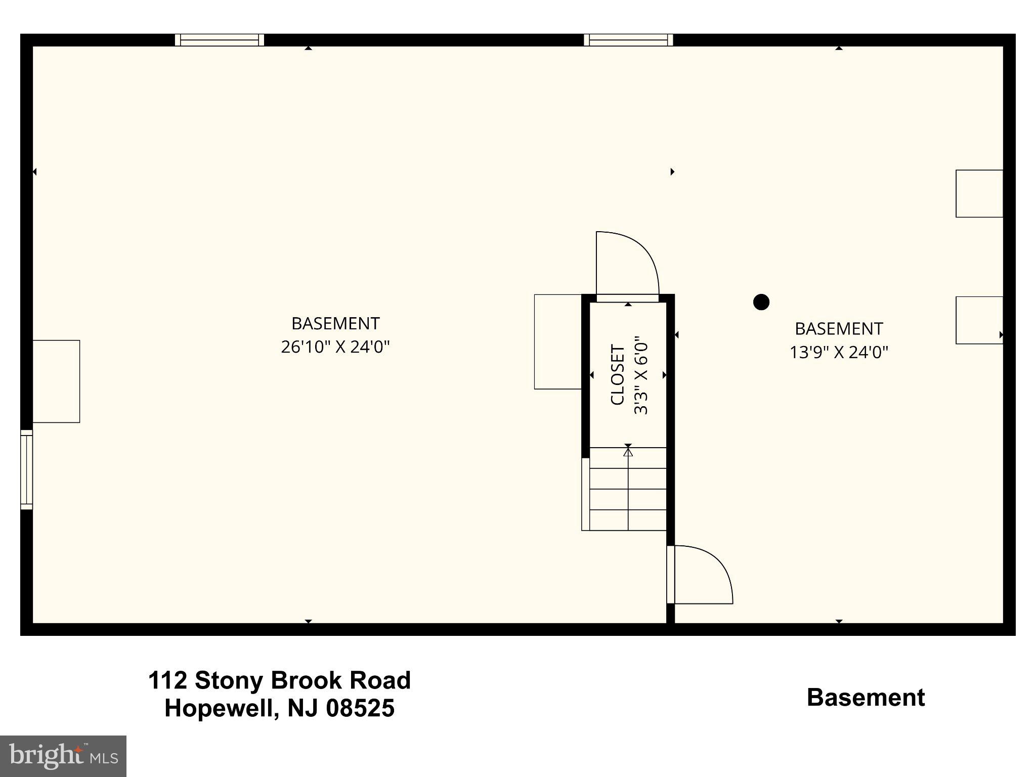 112 Stony Brook Road Hopewell, NJ 08525 - Photo 69 of 69 Spacious basement layout for versatile use.