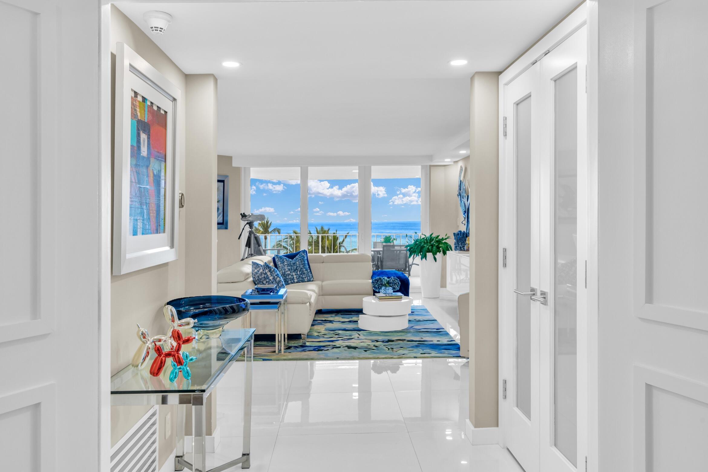 550 South Ocean Boulevard, Unit 605 Boca Raton, FL 33432 - Photo 2 of 51 a view of living room with furniture and a potted plant