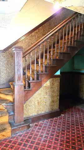 a view of a balcony with chairs