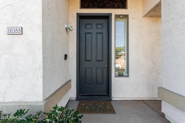 a view of front door of house