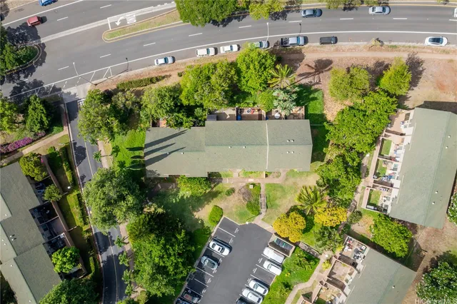 an aerial view of multiple house