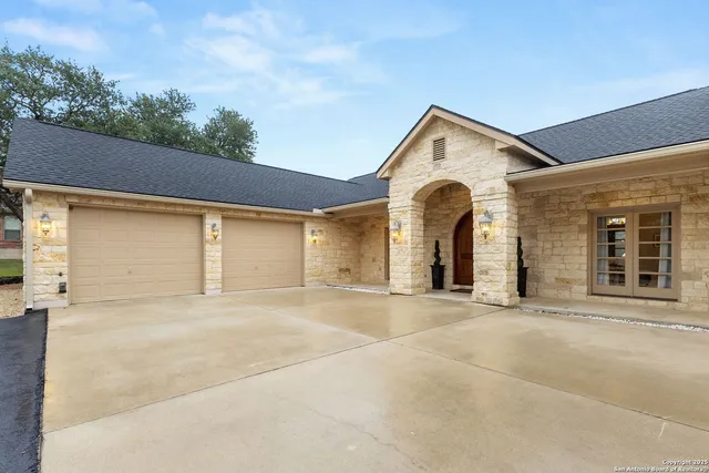 front view of a house with a garage